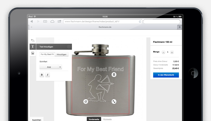 ipad compatible online product designer