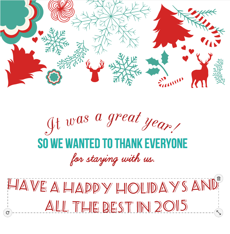 Happy Holiday card form LiveArt in 2015