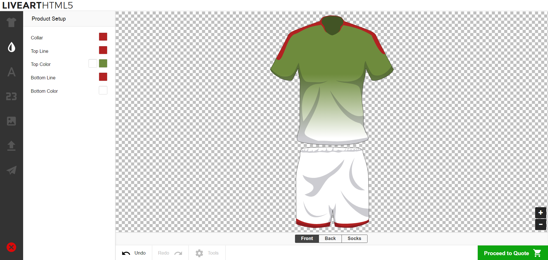 LiveArt jersey design software for eCommerce
