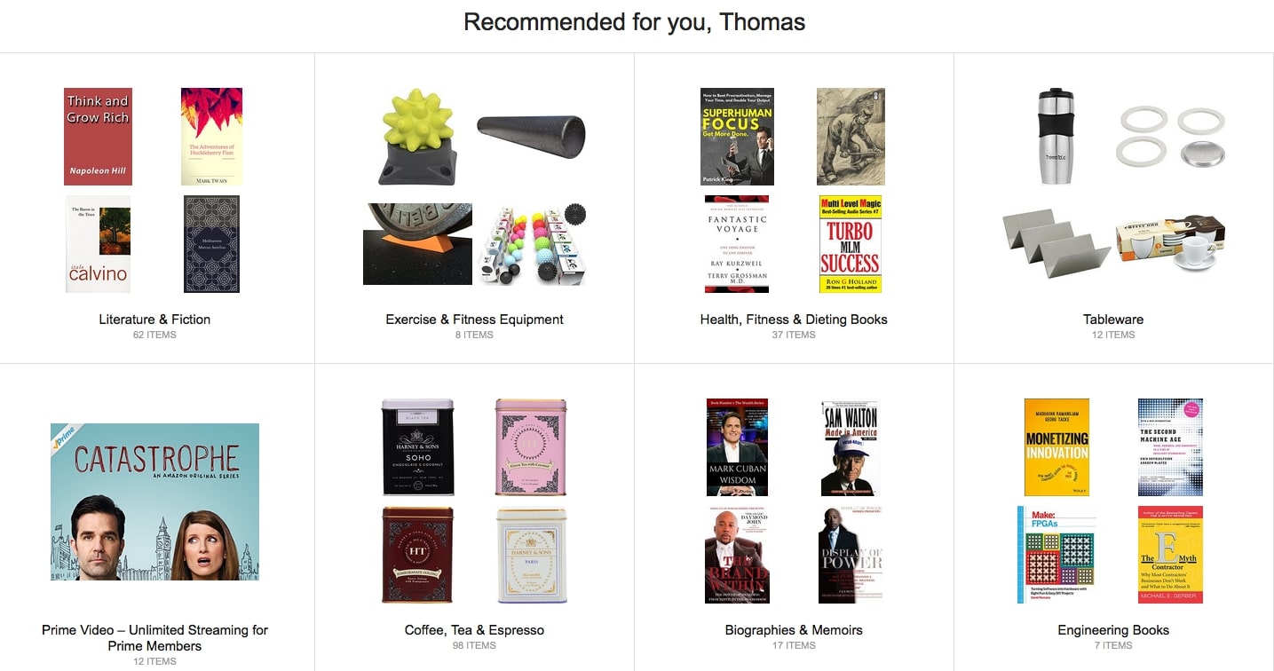 Amazon suggestions