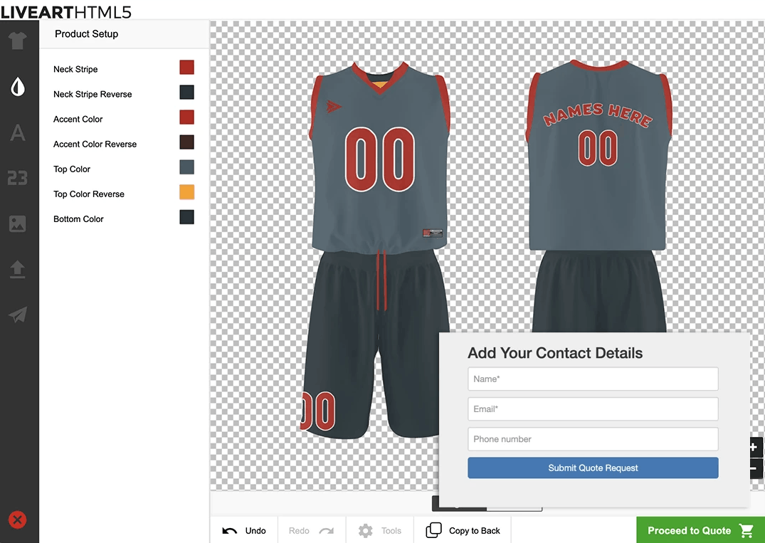 LiveArt Get a Quote Tool