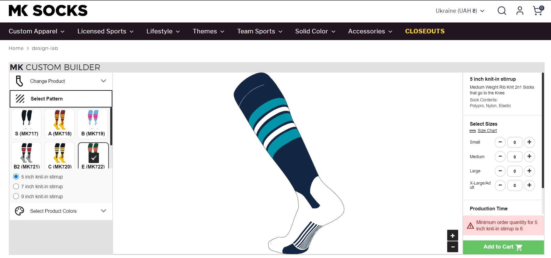MK Socks Online Product Designer for Socks