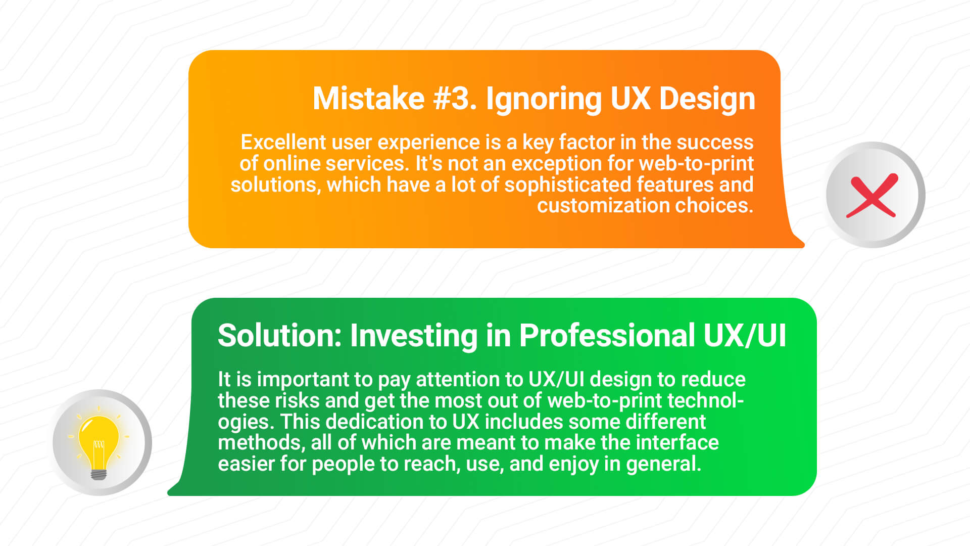 Mistake #3. Ignoring UX Design