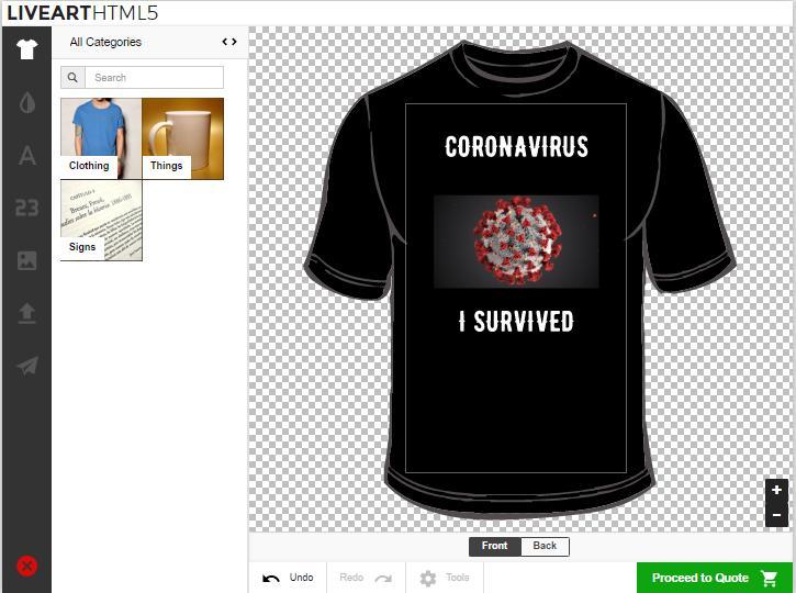 custom black coronavirus t-shirt with 