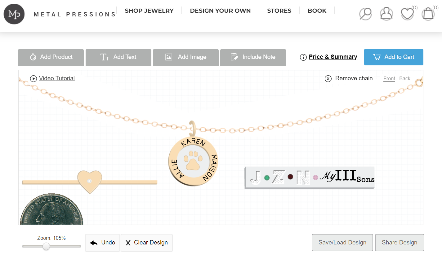 Metal Pressions website with jewelry designer Metal Presssions website with jewelry designer